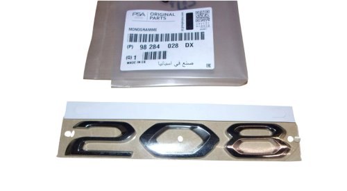 Emblemat 98284028DX Peugeot 208 II Tył Nowy Oryginał
