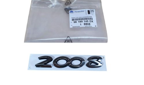 Emblemat 98189145DX Peugeot 2008 2016> Tył Nowy Oryginał
