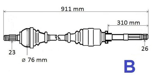 Półoś Napędowa Prawa 1.5DCI 391008239R Nowy OE Renault Clio 4 