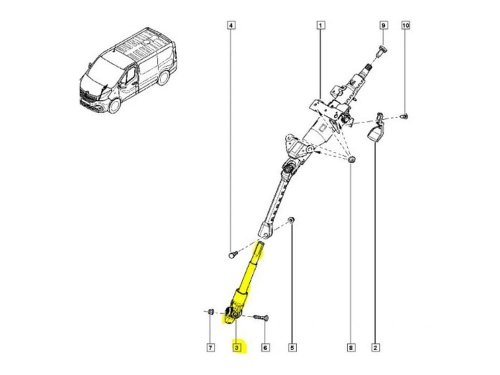 Kolumna Kierownicza 1.6DCI 4882000Q0J Nowy OE Renault Trafic 3 
