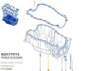 Misa Oleju Renault 1,6 16V 8201719715