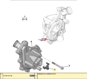 Element Pompy Wody 1610564180 Oryg. PSA  2.2HDI BOXER 06