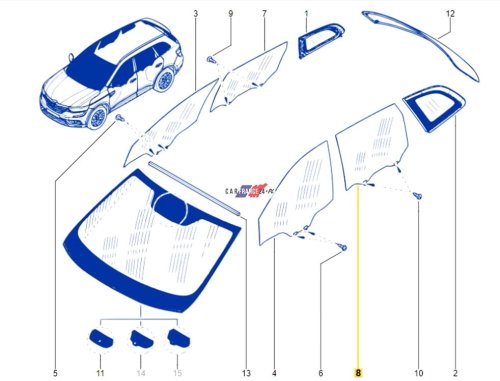 Szyba Drzwi Lewy Tył Renault Koleos 2 823010319R