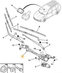 Mechanizm Wycieraczek Przód 1636461680 C-Crosser Oryginał
