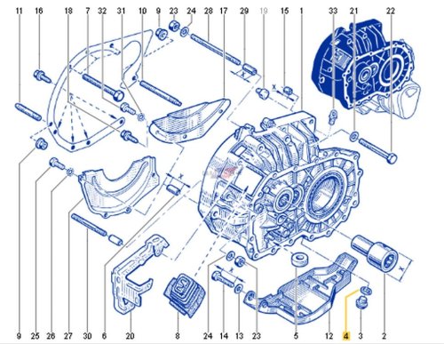 Podkładka Do Skrzyni Biegów 3220700Q0B Nowy OE Renault