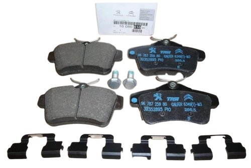 Klocki Hamulcowe Tył 1608681680 Nowy Oryginał Citroen Peugeot C4 II