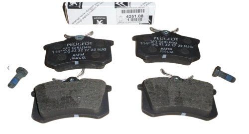 Klocki Hamulcowe Tył 425108 Citroen Peugeot Oryginał 