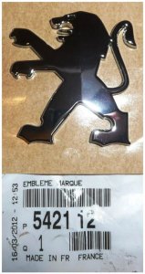 Emblemat Na Zaślepkę Felgi 542112 Peugeot Oryginał