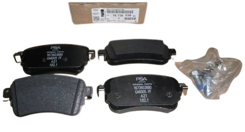 Klocki Hamulcowe Tył 1673603880 Citroen Jumpy V 1.6/2.0 BLUE HDI 2016 Oryginał