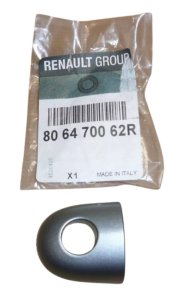 Zaślepka Klamki Renault 806470062R Srebrna z Otworem Na Klucz Oryginał