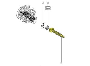 Wałek Skrzyni Biegów JH3 6001548614 Nowy OE  Renault Clio III Twingo 