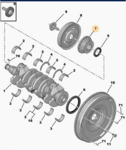 Koło Rozrządu 1,4  1.6 e-HDI 8v 9810701080 Citroen Peugeot Ford Volvo