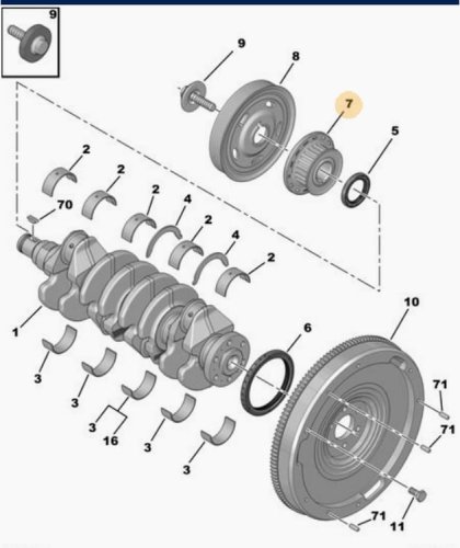Koło Rozrządu 1,4  1.6 e-HDI 8v 9810701080 Citroen Peugeot Ford Volvo