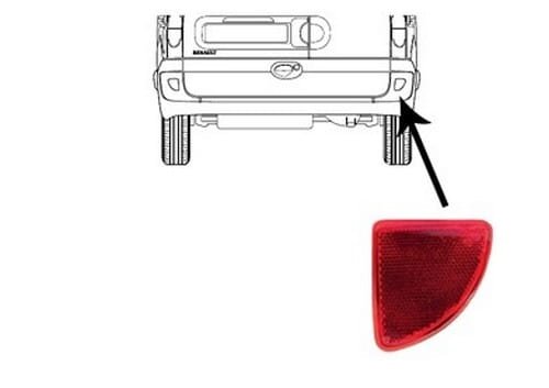 Odblask Prawy Tył  2655400QAD Nowy OE Renault Kangoo