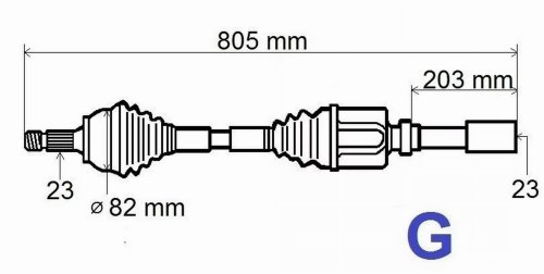 Półoś Napędowa Prawa 8200184199  Renault Megane II 2.0 16V Oryginał
