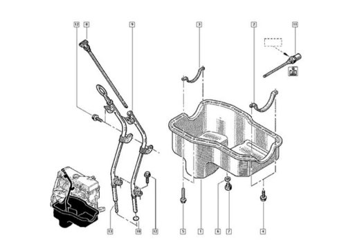 Miarka Oleju 7700273314 Megane Scenic 1.6 16V