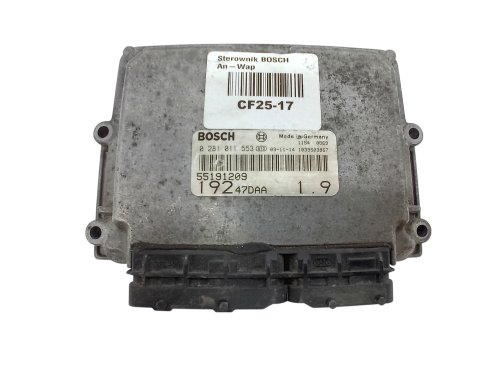 Sterownik ECU 0281011553  55198058  19247EAA Bosch Fiat