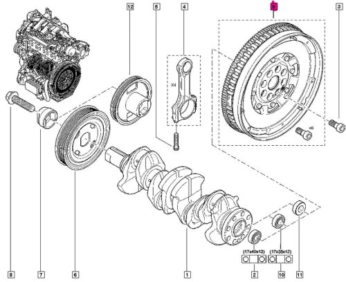 Koło Dwumasowe 123000785R Koleos Qashqai 2.0DCI 