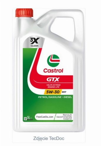OLEJ CASTROL 5W30 GTX RN17 5L CAS 5W30 GTX RN17 5L Oryginał