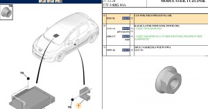 Czujnik Uderzeniowy Peugeot 308 9660923480 8216.SL Używany Oryginał 