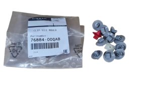 Klips Listw Bocznych 7688400QAB Zestaw 12szt Renault Kangoo/Master II Oryginał Nowy