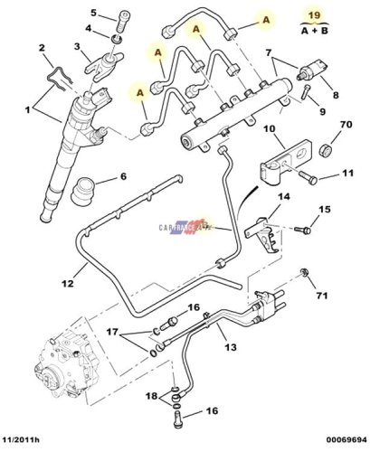 Przewód Paliwa Oryginał 1570R8 Jumper Boxer 3.0HDI