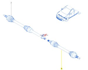 Półoś Napędowa Lewa Oryg. 391013387R Megane 3 1.5DCI
