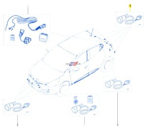 Czujnik Parkowania Pdc Oryg. 2599800Q0D Clio 4 Megane 3