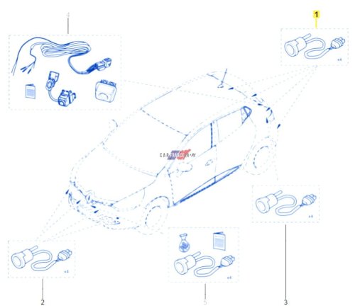 Czujnik Parkowania Pdc Oryg. 2599800Q0D Clio 4 Megane 3
