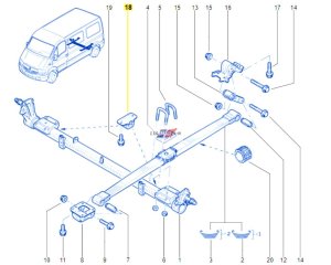Odbój Resoru 5524000QAA Master Movano Interstar