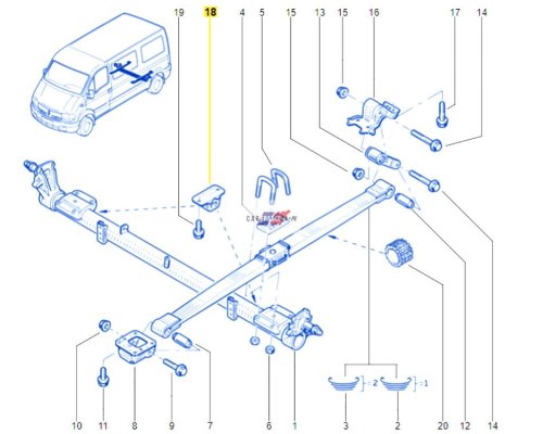 Odbój Resoru 5524000QAA Master Movano Interstar