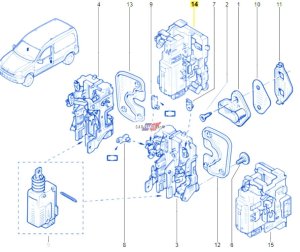 Zamek Drzwi Prawy 8050200Q0B Kangoo Kubistar Oryginał