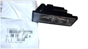 Lampa Tablicy Rejestracyjnej 9815225980 Citroen Peugeot Oryginał Nowy