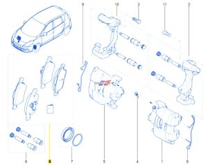 Klocki Hamulcowe. R Megane 3 08- Prz 1.4-1.6 410605961R