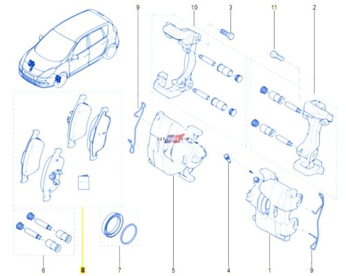 Klocki Hamulcowe. R Megane 3 08- Prz 1.4-1.6 410605961R