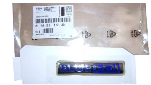 Emblemat BlueHDi 9812117280 Peugeot 2008 Oryginał Nowy