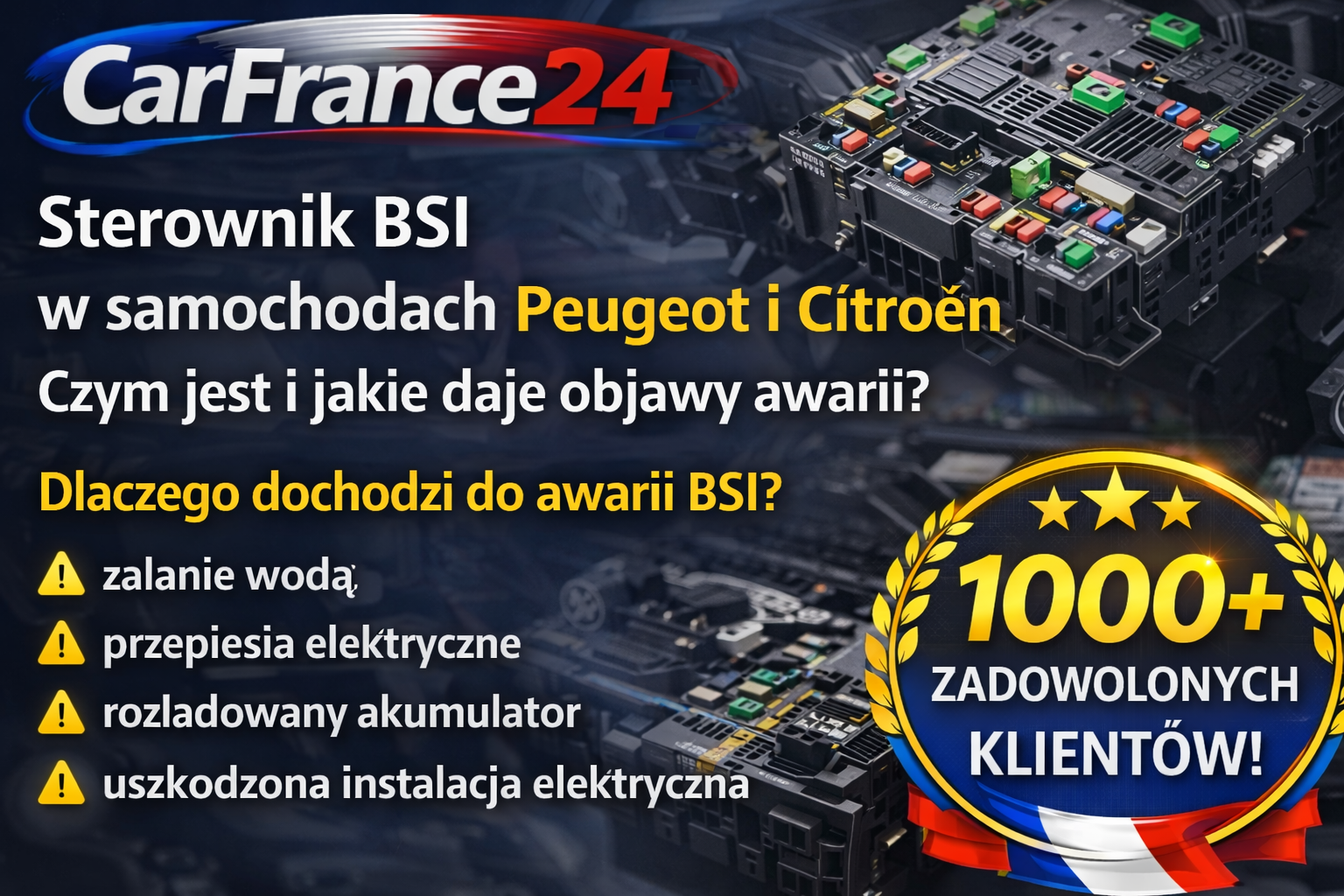 Sterownik BSI w samochodach Peugeot i Citroën – czym jest i jakie daje objawy awarii?