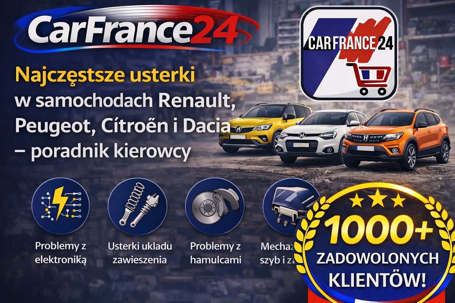 Najczęstsze usterki w samochodach Renault, Peugeot, Citroën i Dacia – poradnik kierowcy