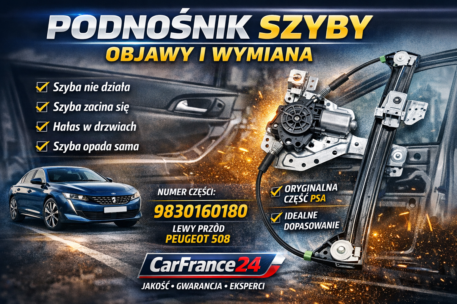 Podnośnik szyby – objawy uszkodzenia i kiedy wymienić?